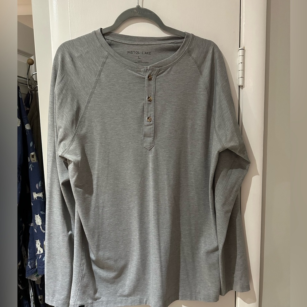 Pistol Lake Eudae Henley grey L